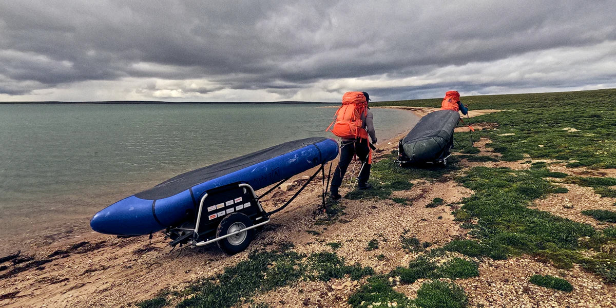 Hand and bike trailer for canoes and fishing kayaks - reacha XXL